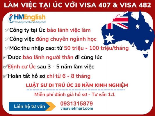 LV TẠI ÚC QUA VISA 407 & 482 - Vietmart